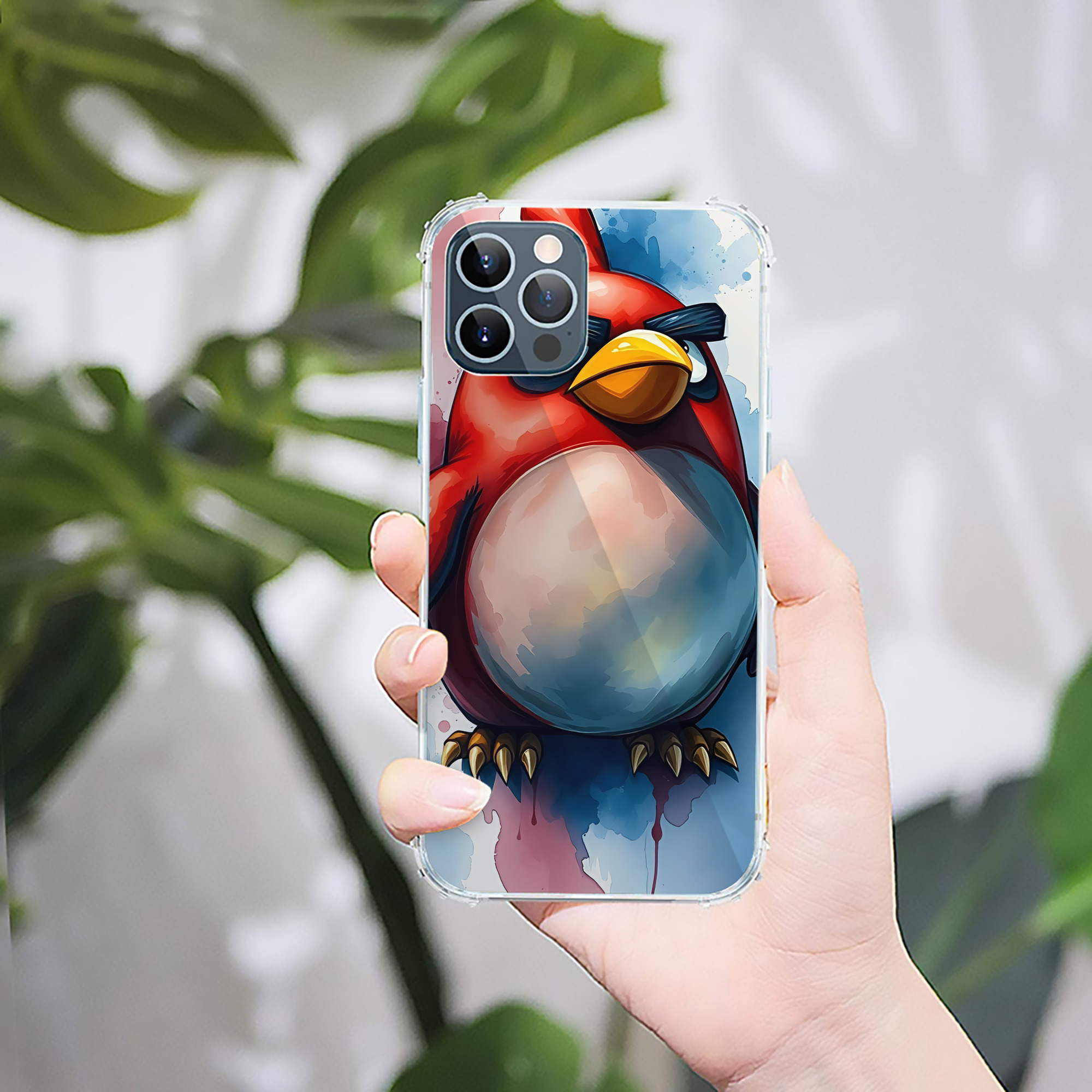 （画像用） Angry Birds アングリーバード 【iPhone 12シリーズ対応】透明スマホケース（クリアソフトケース）